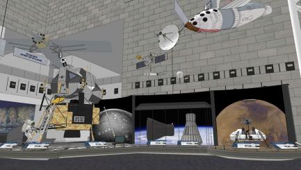Artist's rendering on Boeing Milestones of Flight Hall