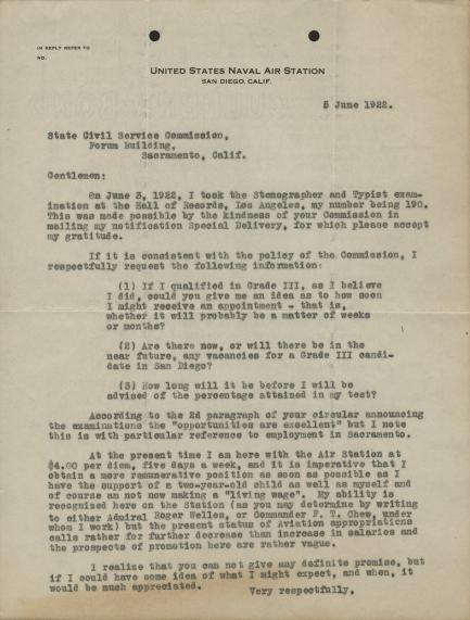 typed letter