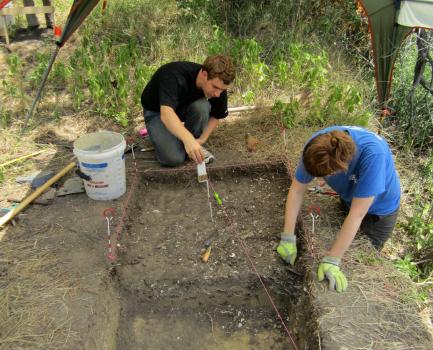 Research team at excavation