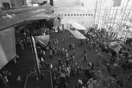 Visitors at Air and Space Museum
