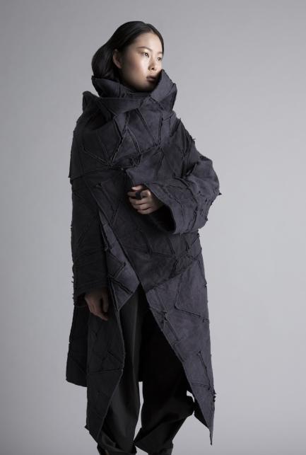 Woman modeling coat