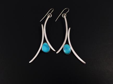 silver and turquoise earrings