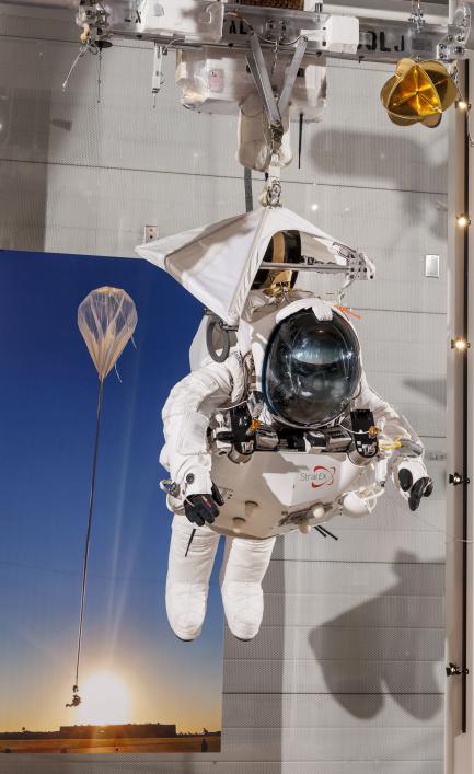 Freefall suit on display