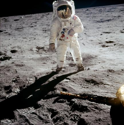 Aldrin on the moon