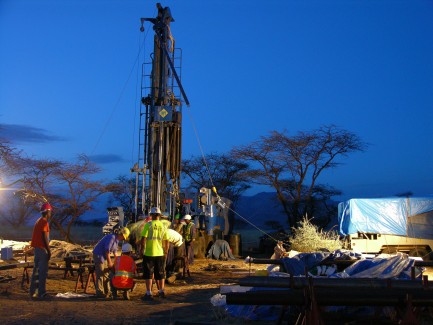 Drill site at night