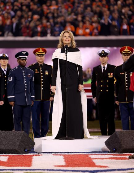 Renée Fleming’s Super Bowl Gown and Wrap