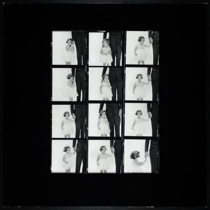 Black and White contact sheet of Kennedy photos