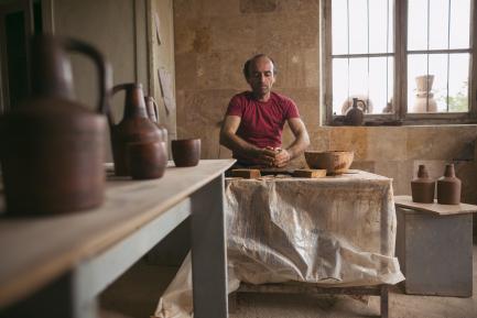 Potter at work