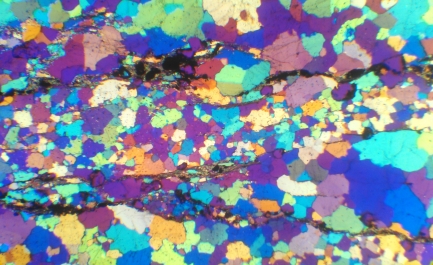 Quartz under a microscope
