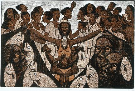 Woodcut by Mario Guzmán Oliveres