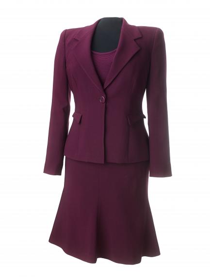 Burgundy suit