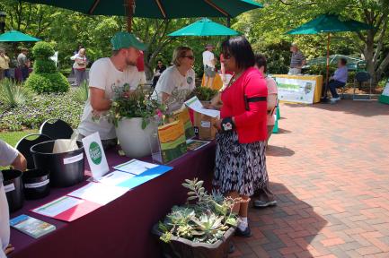 Visitors and volunteers at Garden Fest 2013