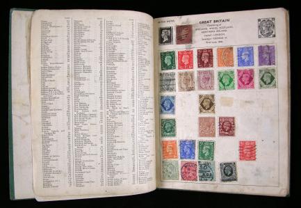 Open stamp album