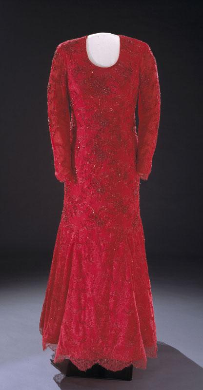 Red gown