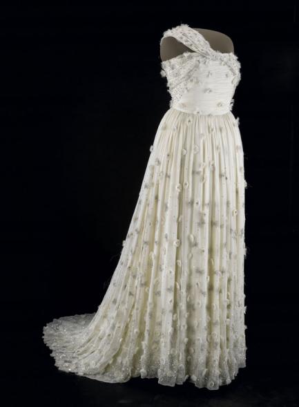 white gown