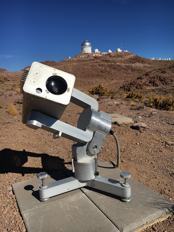 Robot on sandy landscape