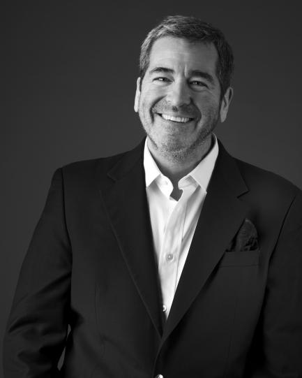 Black and white photo of Miles O'Brien