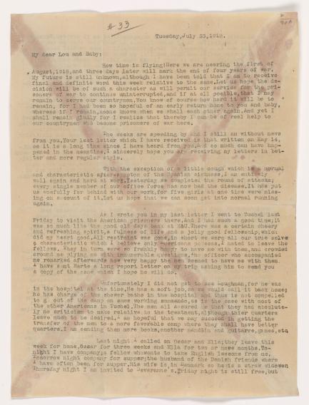 Letter with X mark