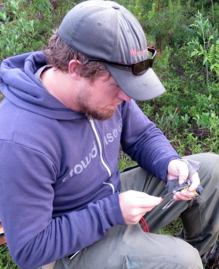 Nathan Cooper with bird