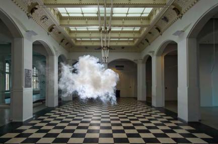puff of smoke in room