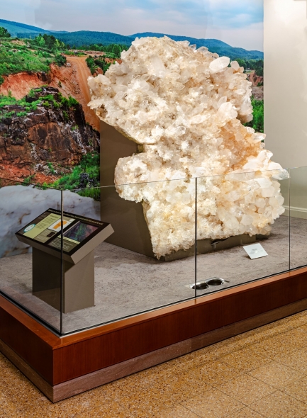 Salb of quartz on display