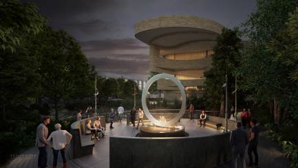 Click to view larger image Artists rendering of Native American Veterans Memorial