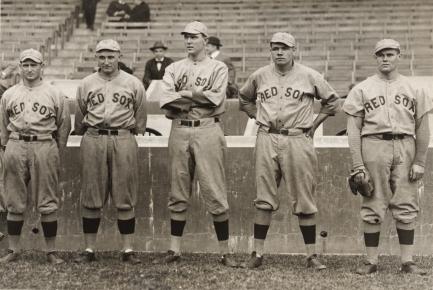 Baseball players on bench