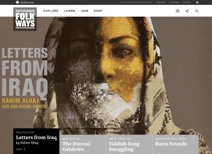 Screenshot of website