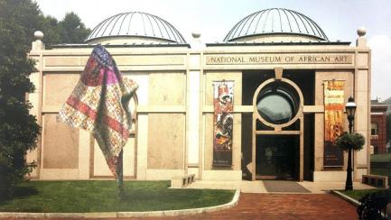 Artists representation of sculpture installed outside African Art Museum