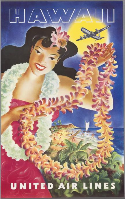 United Airlines travel poster