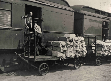 Railway Car being loaded