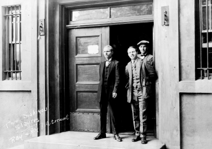 DeAutremont brothers posing for the press