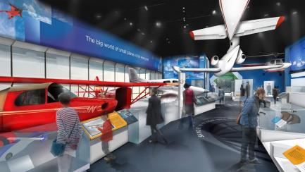 Artists rendering of We All Fly Gallery