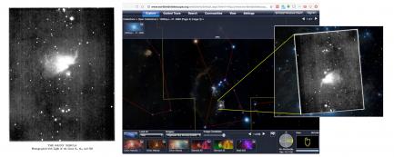 composite of photos of Orion