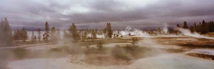 Panoramic photo of park